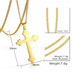 Men's Titanium Pendant 53 mm Bud Cross PN-866