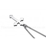 Men's Titanium Pendant 53 mm Bud Cross PN-866