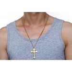 Men's Titanium Pendant 53 mm Bud Cross PN-866