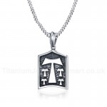 Men's Titanium Pendant T Cross 44 mm PN-785