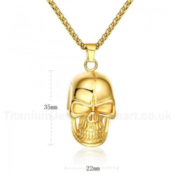 Unisex Titanium Pendant Skull PN-140