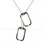 Men's Titanium Pendant 52 mm Two Tag PN-725