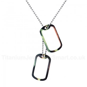 Men's Titanium Pendant 52 mm Two Tag PN-725