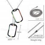 Men's Titanium Pendant 52 mm Two Tag PN-725