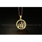 Men's Titanium Pendant 29 mm Hollow Allah PN-633