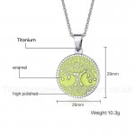 Women's Titanium Pendant 29 mm Tree Colours PN-827