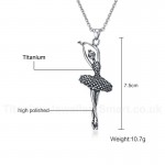 Women's Titanium Pendant 7.5 cm Ballet PN-773S