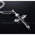 Men's Titanium Pendant Easter Black Cross PN-429