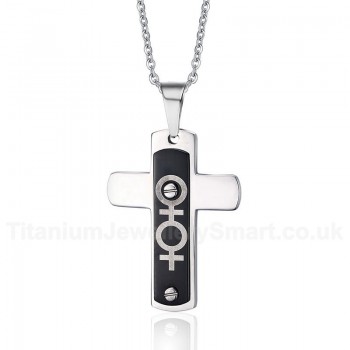 Women's Titanium Pendant Cross P PN-021