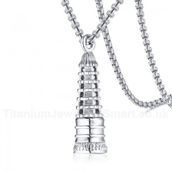 Unisex Titanium Pendant Tower Openable PN-1101