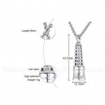 Unisex Titanium Pendant Tower Openable PN-1101