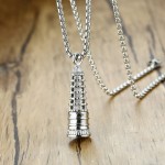 Unisex Titanium Pendant Tower Openable PN-1101