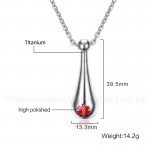 Unisex Titanium Pendant 39.5 mm Medical ID Perfume Bottle Openable PN-684