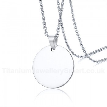 Unisex Titanium Pendant Round PN-005