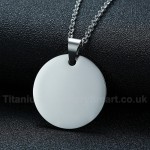 Unisex Titanium Pendant Round PN-005