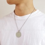 Unisex Titanium Pendant Round PN-005