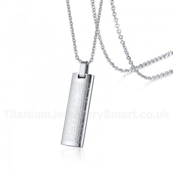 Men's Titanium Pendant Prayer PN-233