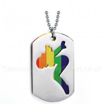 Women's Titanium Pendant Two Layers Rainbow P PN-024