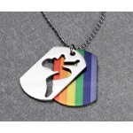 Women's Titanium Pendant Two Layers Rainbow P PN-024