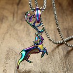 Men's Titanium Pendant Multicolor Elk PN-936