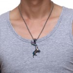 Men's Titanium Pendant Multicolor Elk PN-936