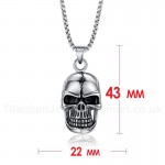 Men's Titanium Pendant Skull PN-184