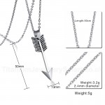 Men's Titanium Pendant 50 mm Arrow PN-852S