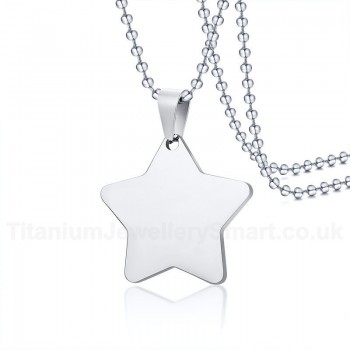 Unisex Titanium Pendant Pentagram PN-007