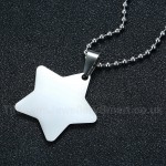 Unisex Titanium Pendant Pentagram PN-007