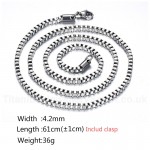 Unisex Titanium Necklace Box Chain NC-005