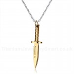 Men's Titanium Pendant Sword Dagger PN-282