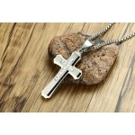 Men's Titanium Pendant Jesus Crystal Cross PN-1003