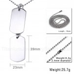 Women's Titanium Pendant Tag Two Pieces PN-385