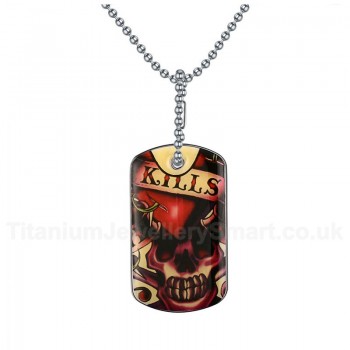 Men's Titanium Pendant Skull KILLS PN-350