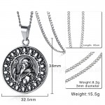 Men's Titanium Pendant Round PN-929