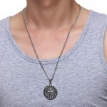 Men's Titanium Pendant Round PN-929