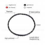 Men's Titanium Necklace 8 mm Magnet CNC-004