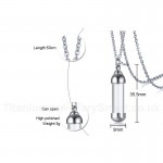 Women's Glass+Titanium Pendant Glass Openable Perfume Bottle PN-716