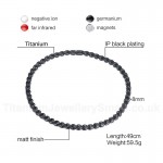 Men's Titanium Necklace 8 mm Black Magnet CNC-003