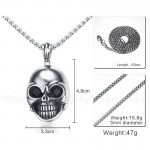 Men's Titanium Pendant Skull PN-765