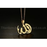 Men's Titanium Pendant 27 mm Allah PN-632