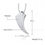 Men's Titanium Pendant Wolf's Fangs PN-122