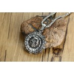 Men's Titanium Pendant Punk Roman Numerals Skull PN1058