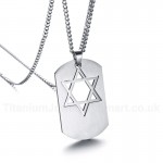 Men's Titanium Pendant 50 mm Hollow Hexagram PN-832S