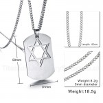 Men's Titanium Pendant 50 mm Hollow Hexagram PN-832S