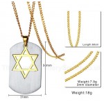 Men's Titanium Pendant 50 mm Hollow Hexagram PN-832S