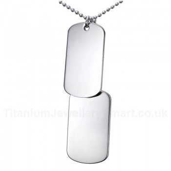 Men's Titanium Pendant Two Tags PN-386