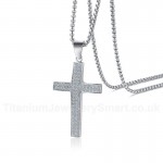 Men's Titanium Pendant Jesus Cross Zircon PN-981