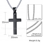 Unisex Titanium Pendant 35 mm Cross PN-570