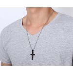 Unisex Titanium Pendant 35 mm Cross PN-570